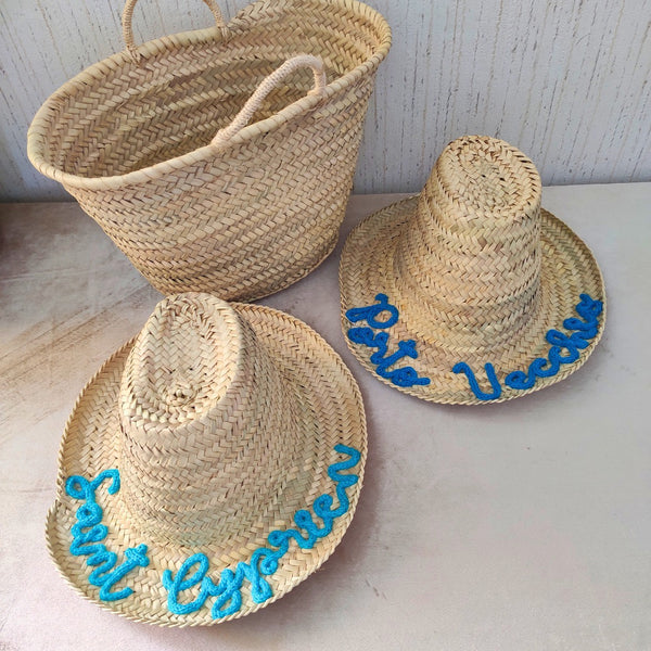 Chapeau en Feuilles de Palmier à Personnaliser