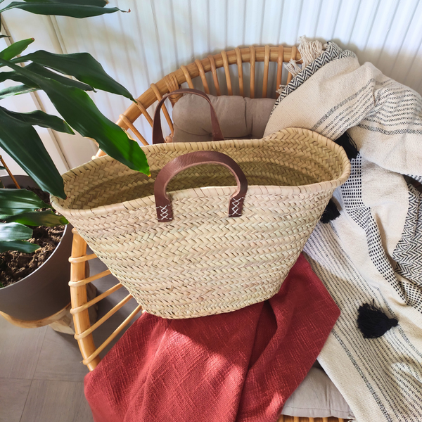 Panier XXL en Feuilles de Palmier