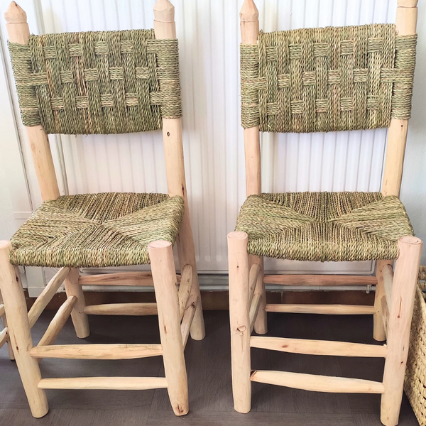Chaise Artisanale en Bois et Doum
