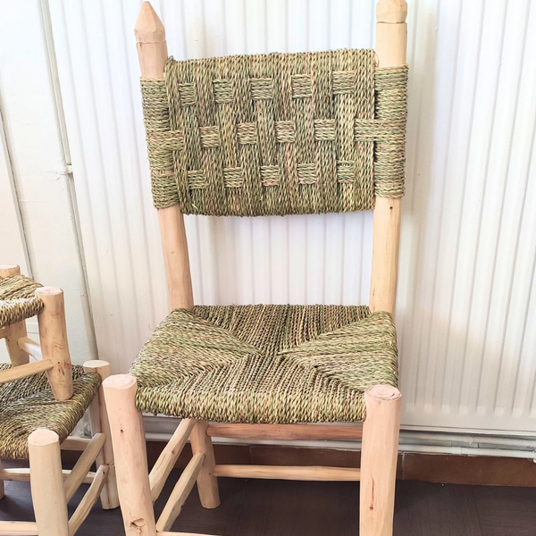 Chaise Artisanale en Bois et Doum
