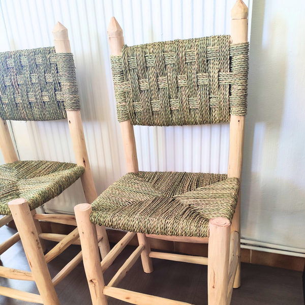 Chaise Artisanale en Bois et Doum