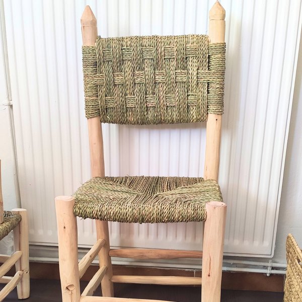 Chaise Artisanale en Bois et Doum