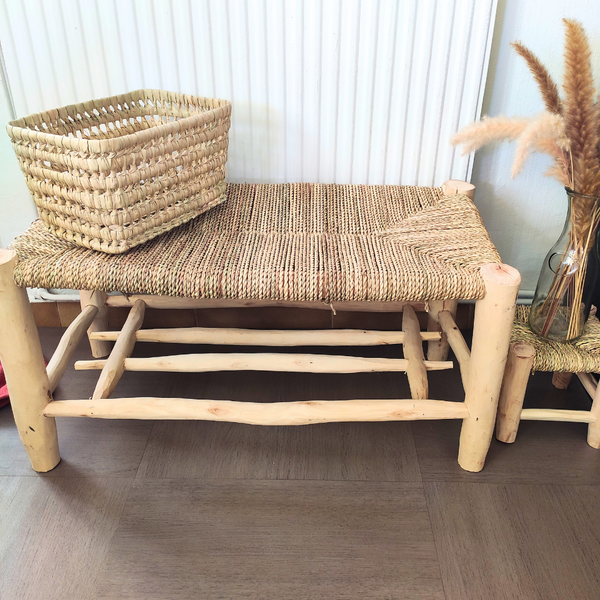 Banc marocain beldi 80cm avec espace rangement