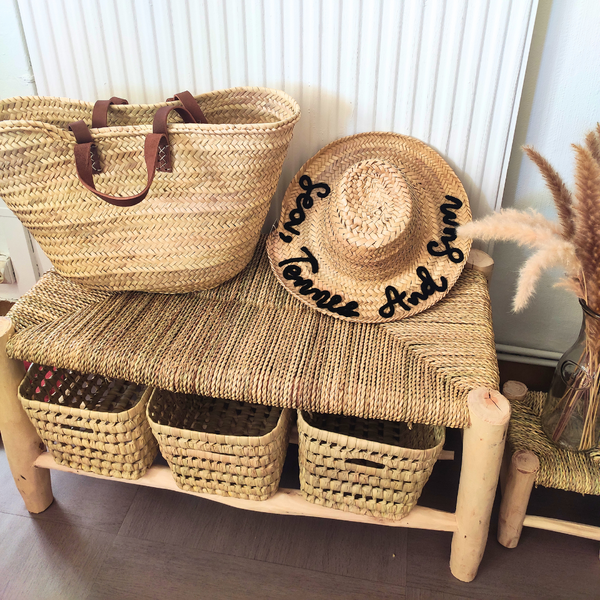 Banc marocain beldi 80cm avec espace rangement