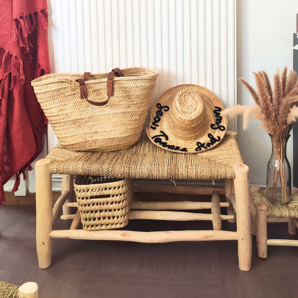 Banc marocain beldi 80cm avec espace rangement