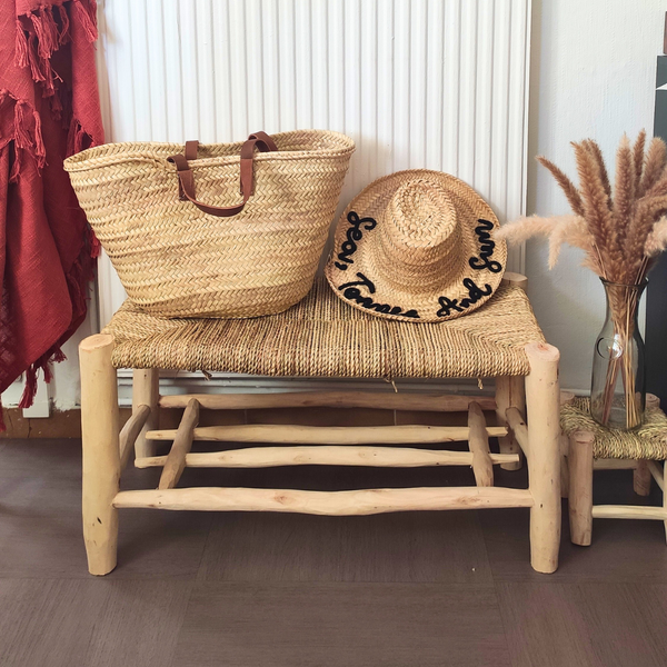 Banc marocain beldi 80cm avec espace rangement