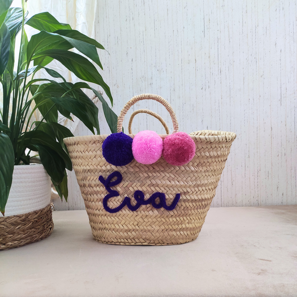 Panier Personnalisable Pompons - M