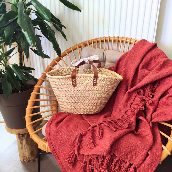 Panier S en Feuilles de Palmier