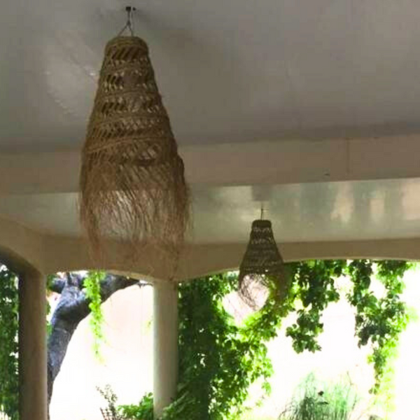 Suspension Ajourée en Fibres Naturelles