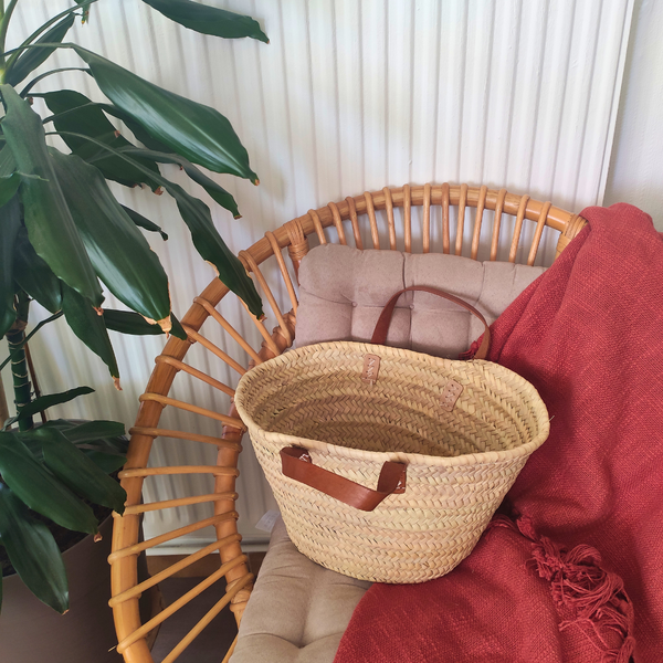 Panier S en Feuilles de Palmier
