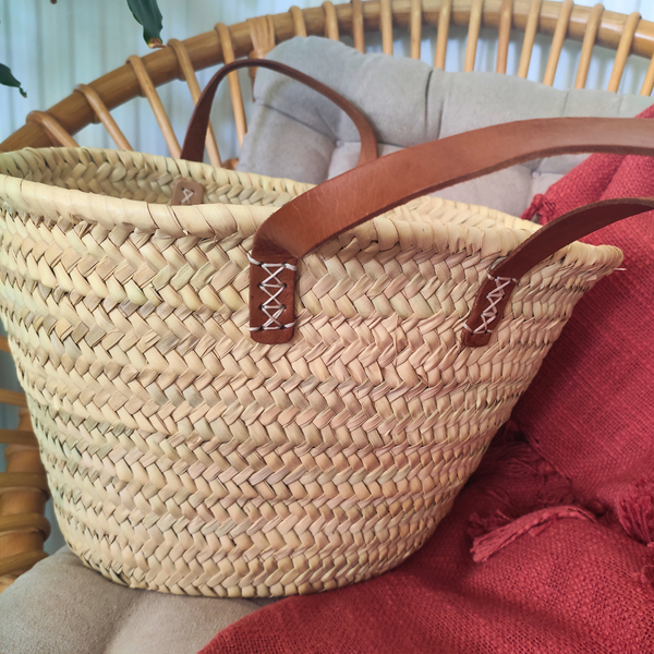 Panier S en Feuilles de Palmier