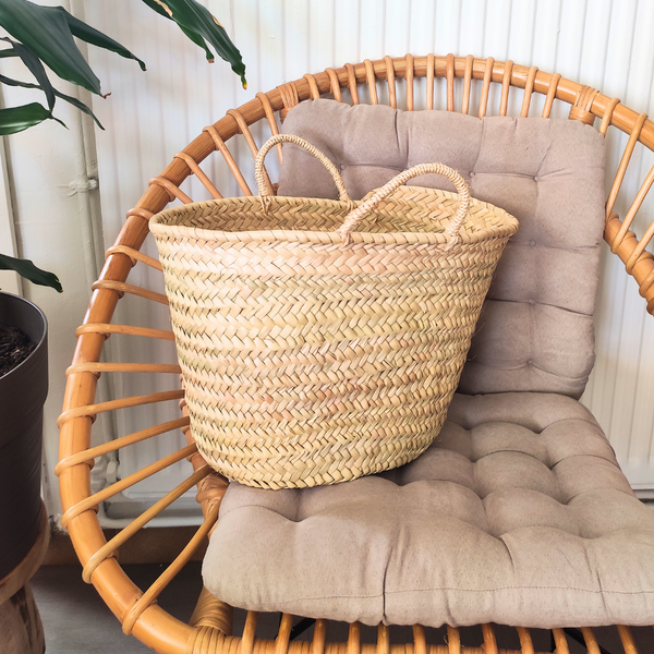 Panier M en Feuilles de Palmier