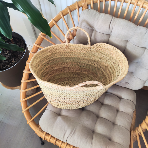 Panier M en Feuilles de Palmier