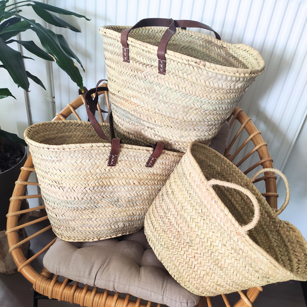Panier M en Feuilles de Palmier