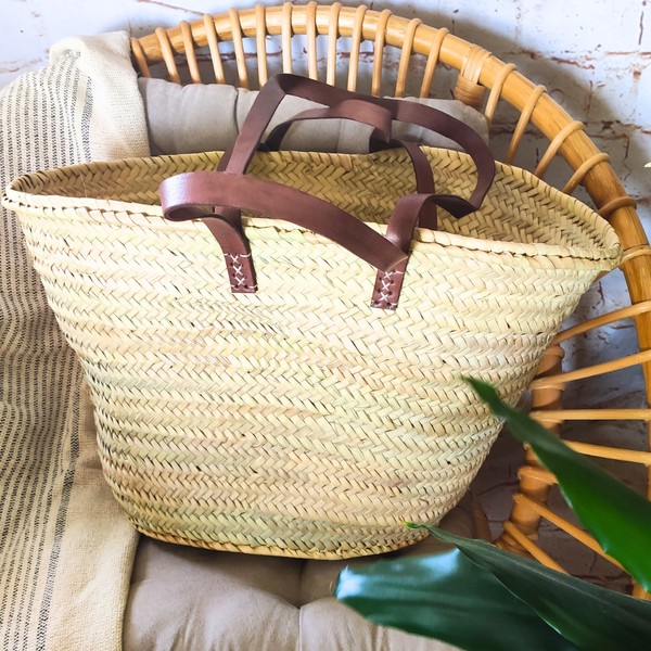Panier L en Feuilles de Palmier
