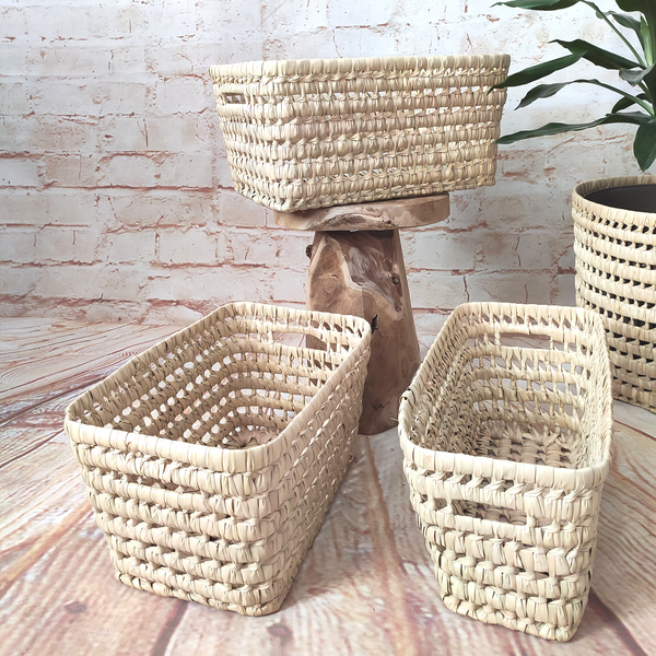 Panier de Rangement en Fibre Naturelles, Authentique et Multifonctionnel