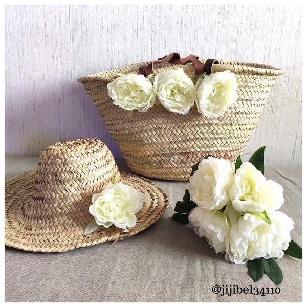 Chapeau Personnalisable avec Fleur Pivoine