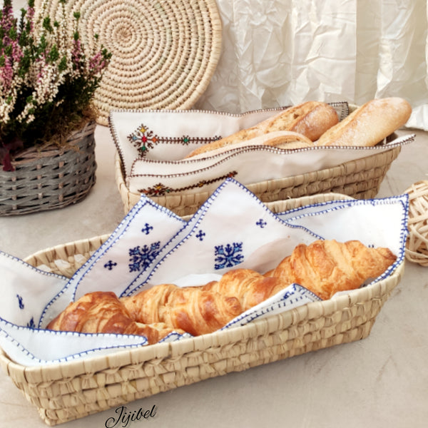 Panier en Feuilles de Palmier Tressées