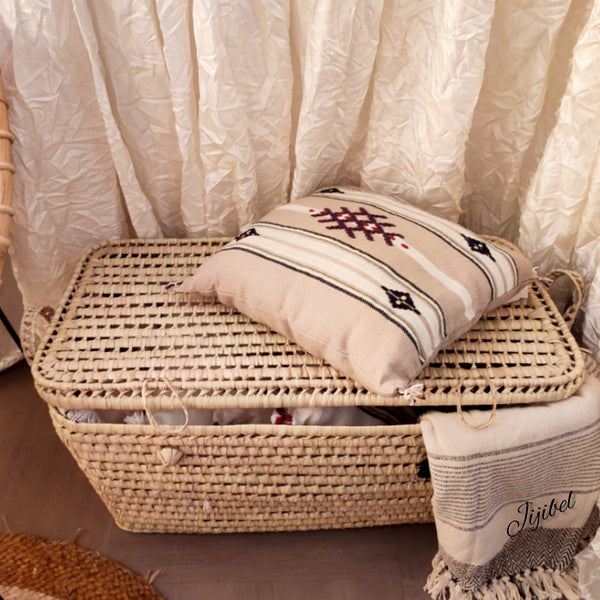 Coffre de Rangement en Feuilles de Palmier 60 cm