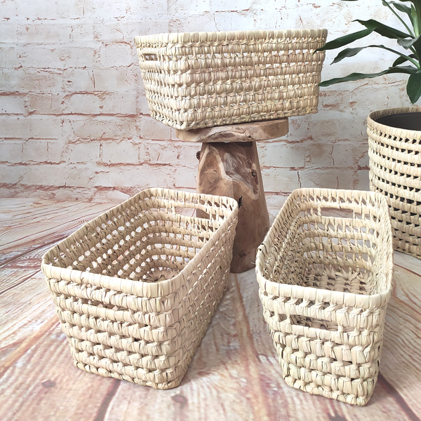 Panier de Rangement en Fibre Naturelles, Authentique et Multifonctionnel