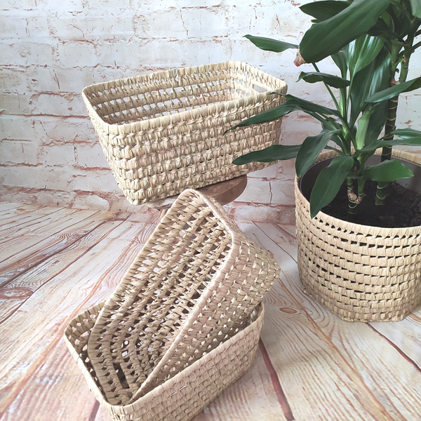 Panier de Rangement en Fibre Naturelles, Authentique et Multifonctionnel