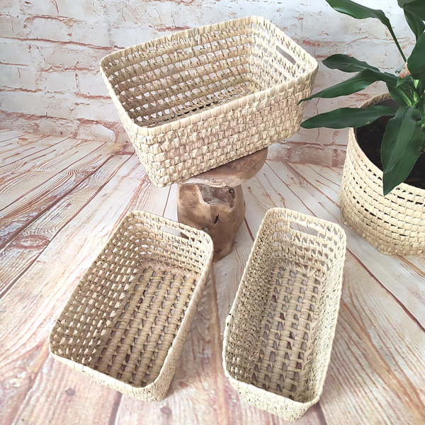 Panier de Rangement en Fibre Naturelles, Authentique et Multifonctionnel