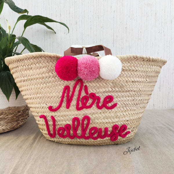 Panier - Grand Panier De Plage Anses Courtes Personnalisable