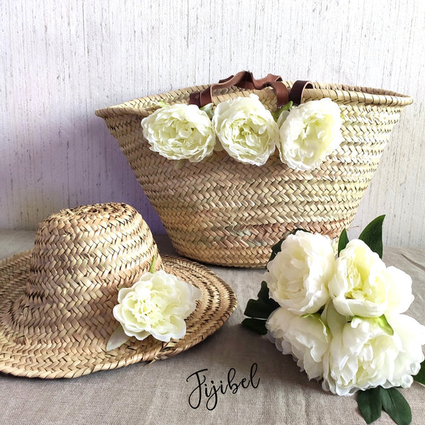 Panier - Grand Panier Personnalisé Fleurs De Pivoine