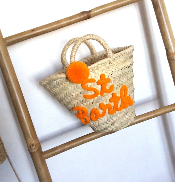 Panier - Mini Panier En Osier Personnalisable Texte Et Pompon