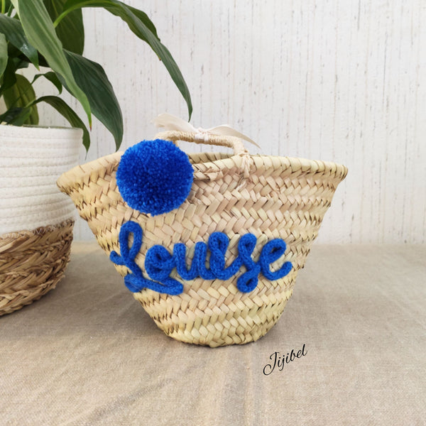 Panier - Mini Panier En Osier Personnalisable Texte Et Pompon