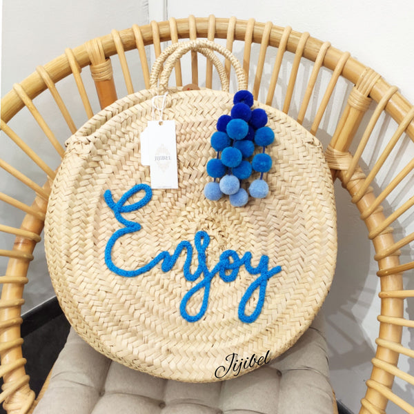 Panier - Panier Rond Personnalisé "Enjoy" Prêt à être Expédié
