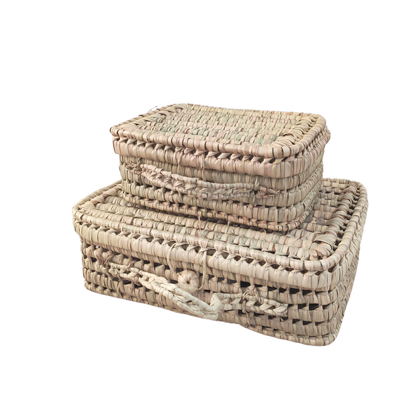 Valisette en feuilles de palmier